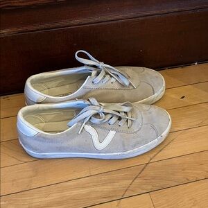 Vans Cream and White Sneakers